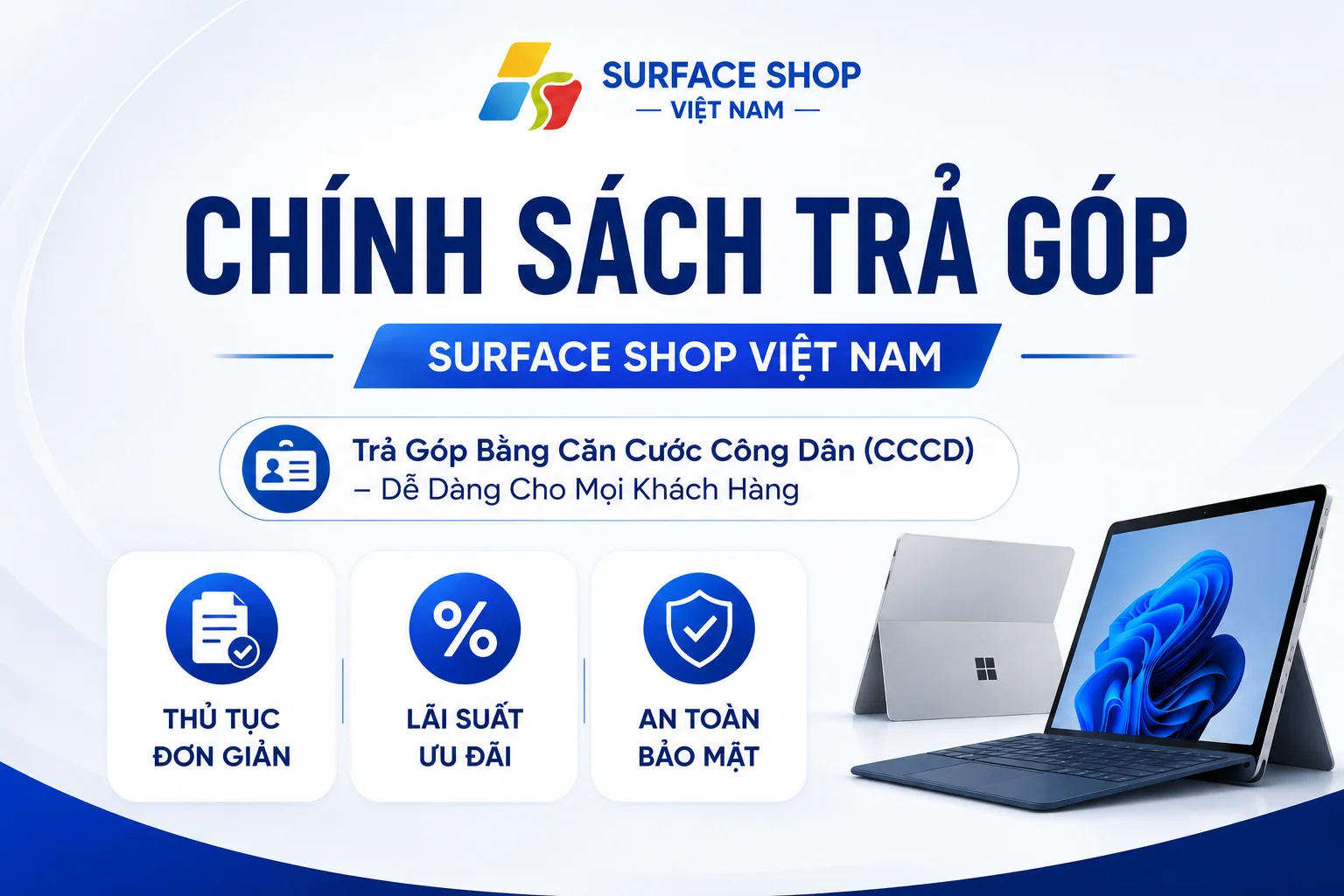 Chính Sách Trả Góp - Surface Shop Việt Nam 2 Trả góp bằng căn cước công dân